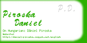 piroska daniel business card