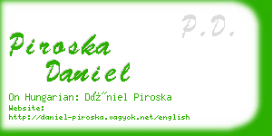 piroska daniel business card